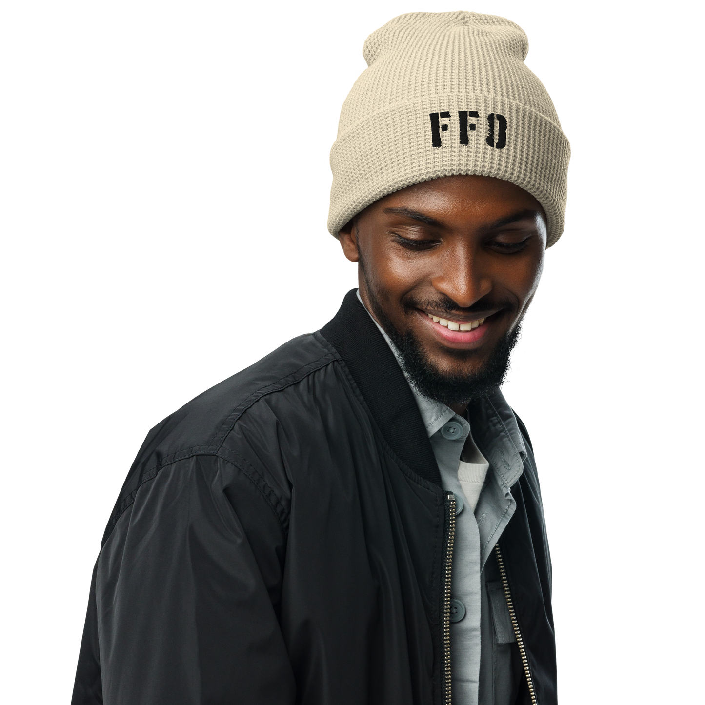 Richardson 146R Waffle Beanie FFO Logo Black