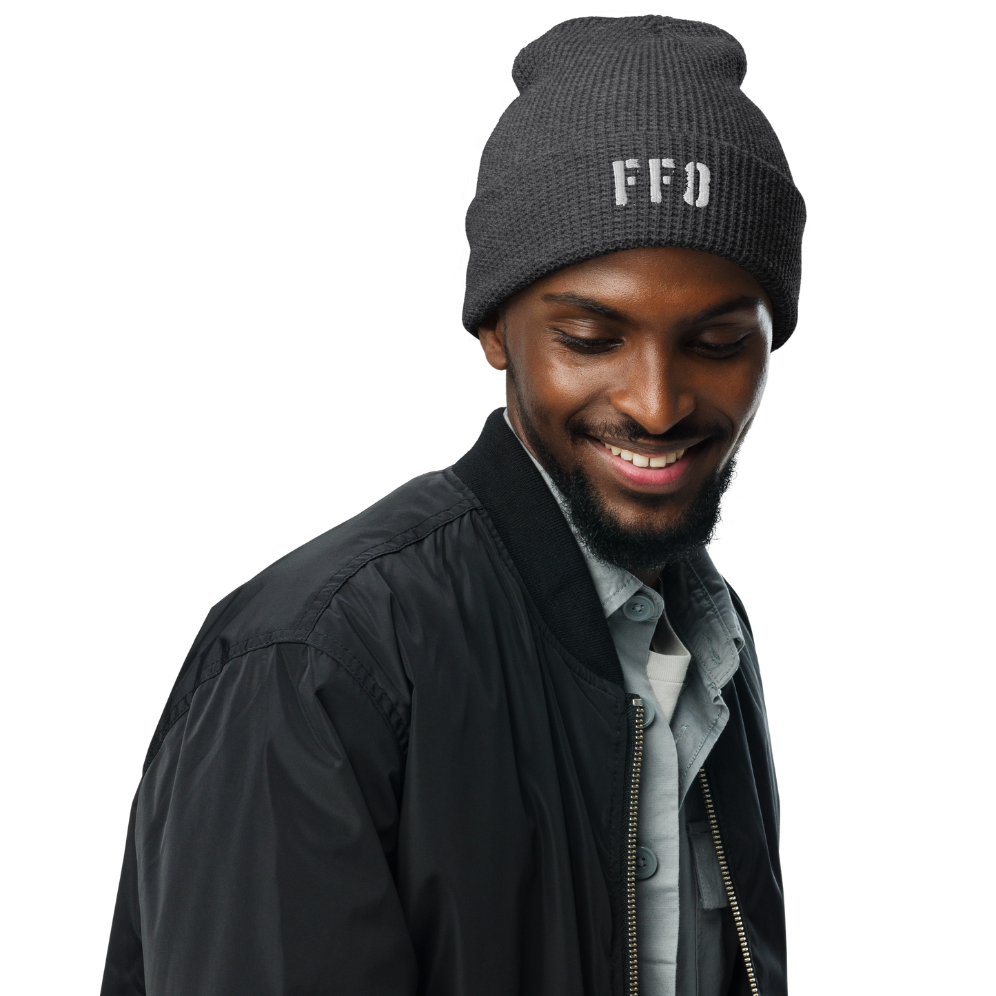 Richardson 146R Waffle Beanie FFO Logo White