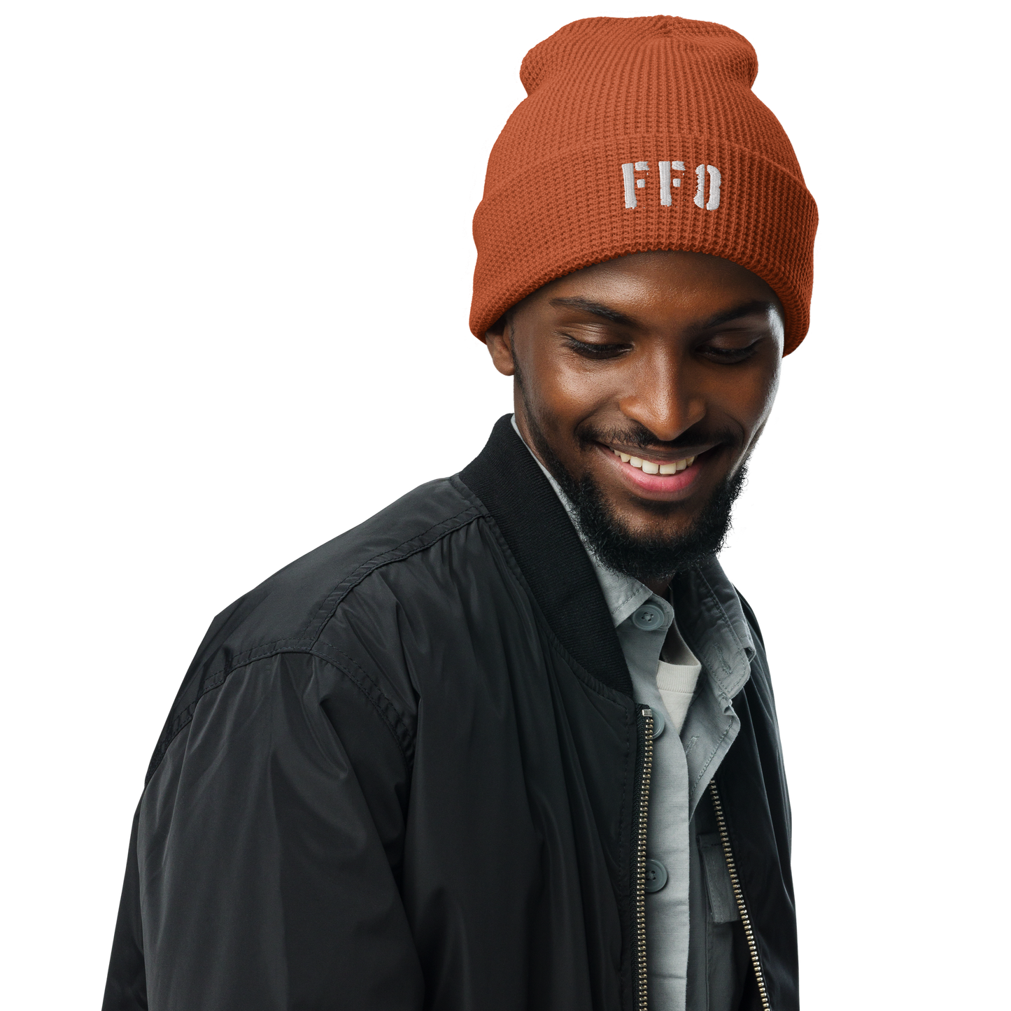 Richardson 146R Waffle Beanie FFO Logo White