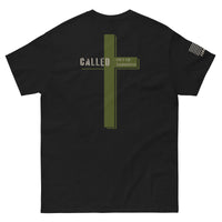 Faith-driven ‘Called Out of Darkness’ tee featuring rear cross design — part of FFO’s The Narrow Path Collection inspired by 2 Corinthians 4:6