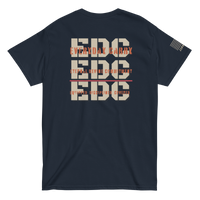 EDC tee from FFO’s Spiritual Special Ops collection featuring Thin Red Line detail — design highlights triple meaning